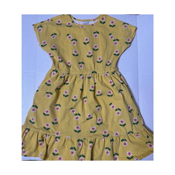 Hanna Andersson Girls Dresses Yellow Floral Organic Cotton Play Set of 2 Size 8 - Picture 5 of 9